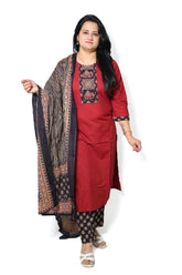 Elegant Red Ethnic cotton Kurti Collection
