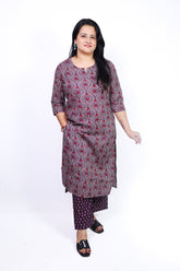 Cotton suit with palazzo