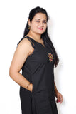 black cotton kurta palazzo