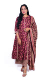A-Line premium cotton suit with palazzo
