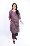 Cotton suit with palazzo