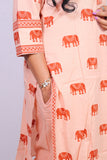 Handblock cotton suit